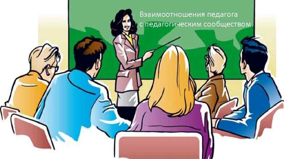 Взаимоотношения педагога с педагогическим сообществом. 