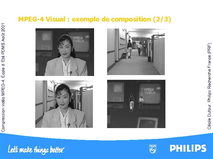 Cécile Dufour. Philips Recherche France (PRF) Compression vidéo MPEG-4. École d ’Été PDMS Août