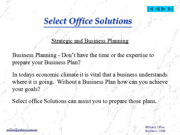 Strategic and Business Planning - Don’t have the time or the expertise to prepare
