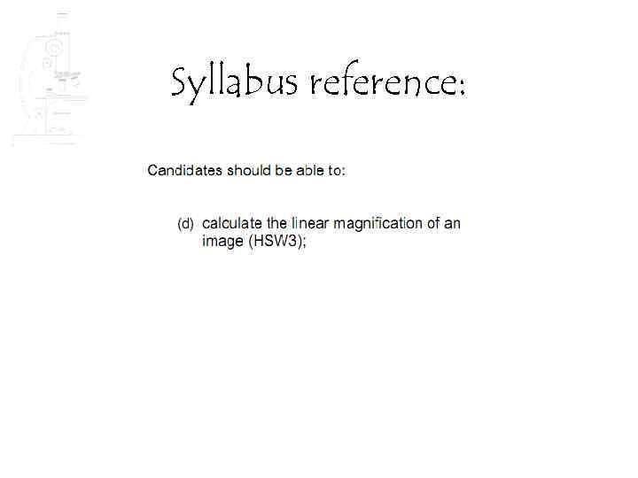 Syllabus reference: 