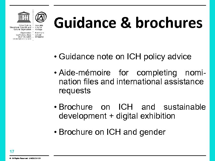 Guidance & brochures • Guidance note on ICH policy advice • Aide-mémoire for completing