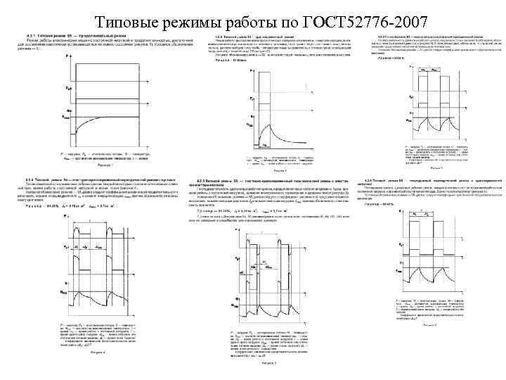 Типовые режимы работы по ГОСТ 52776 2007 