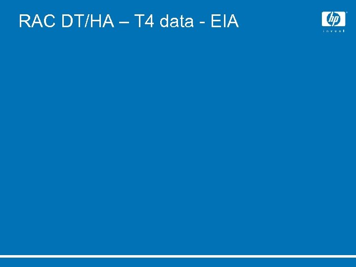 RAC DT/HA – T 4 data - EIA 