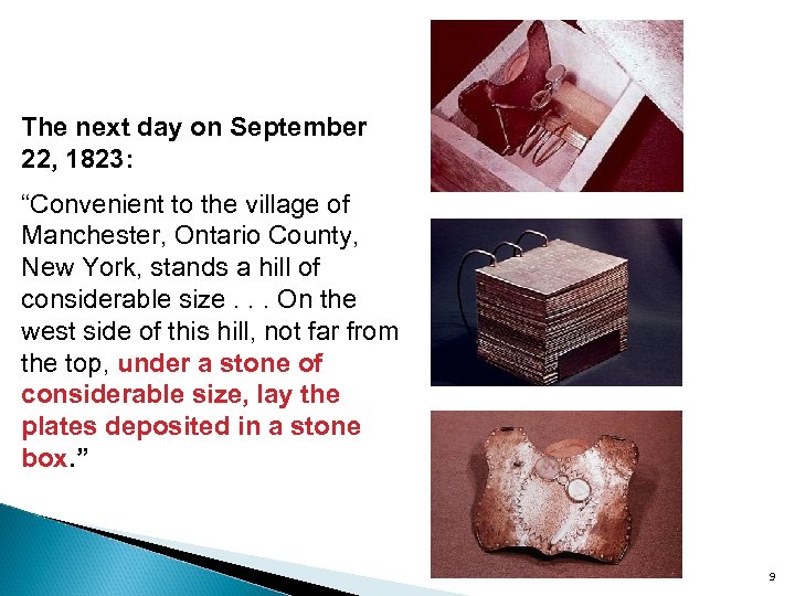 The next day on September 22, 1823: “Convenient to the village of Manchester, Ontario