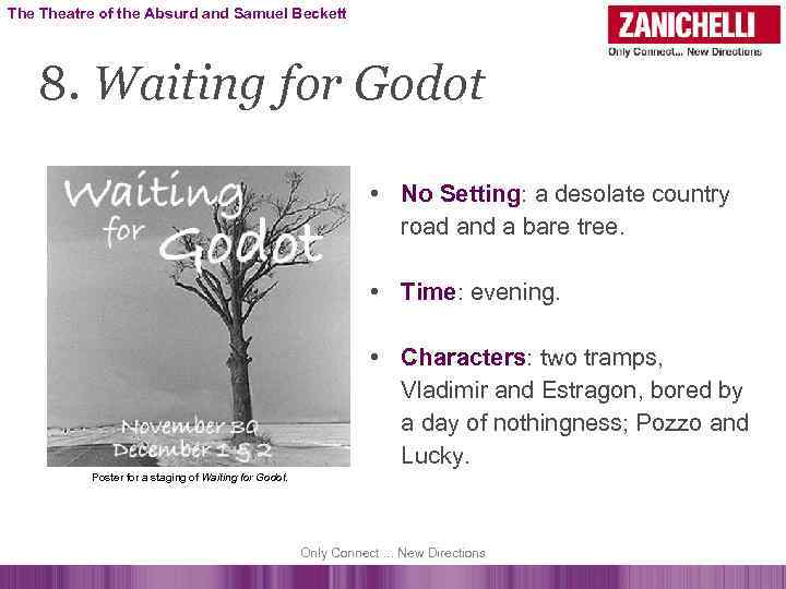 The Theatre of the Absurd and Samuel Beckett 8. Waiting for Godot • No