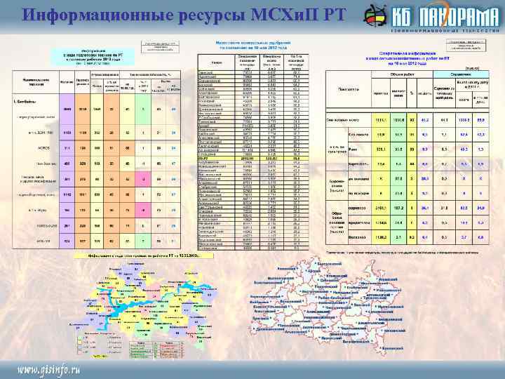 Информационные ресурсы МСХи. П РТ 