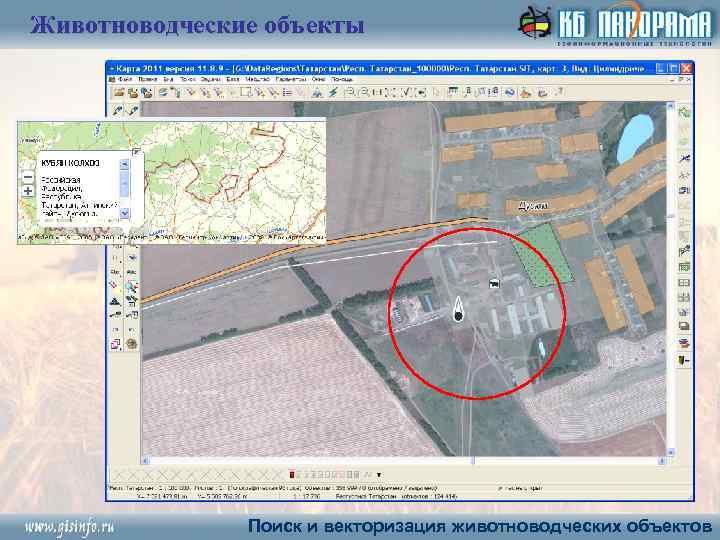 Животноводческие объекты Поиск и векторизация животноводческих объектов 