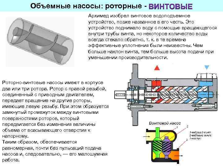 Насос действующий силой. Объемные винтовые роторные насосы. Конструкция и принцип действия объемных насосов. Шнековый насос Ермак для чего у него снизу пробка. Ротор двухвинтового насоса.