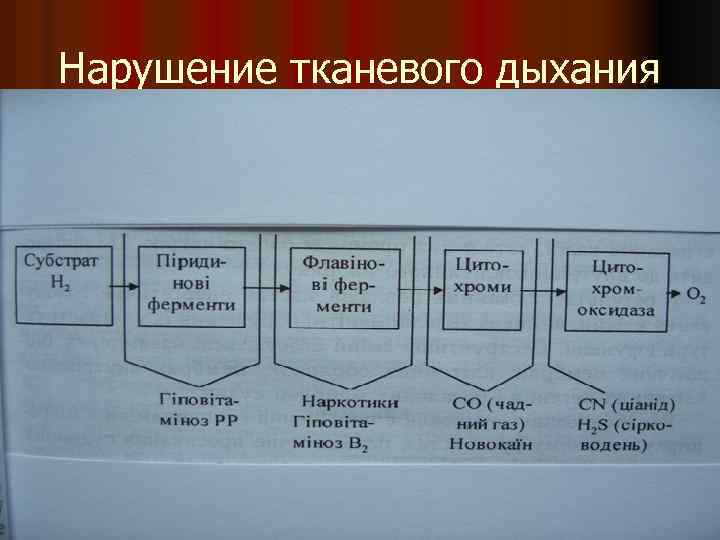 Нарушение тканевого дыхания 