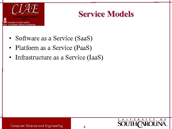 Service Models • Software as a Service (Saa. S) • Platform as a Service