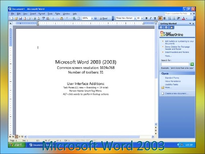 Microsoft Word 2003 