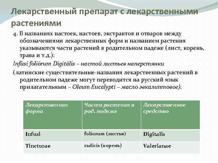 Фармацевтическая терминология в латинском