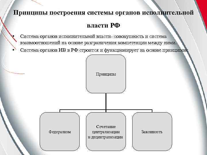 Принципы построения органов государственной власти