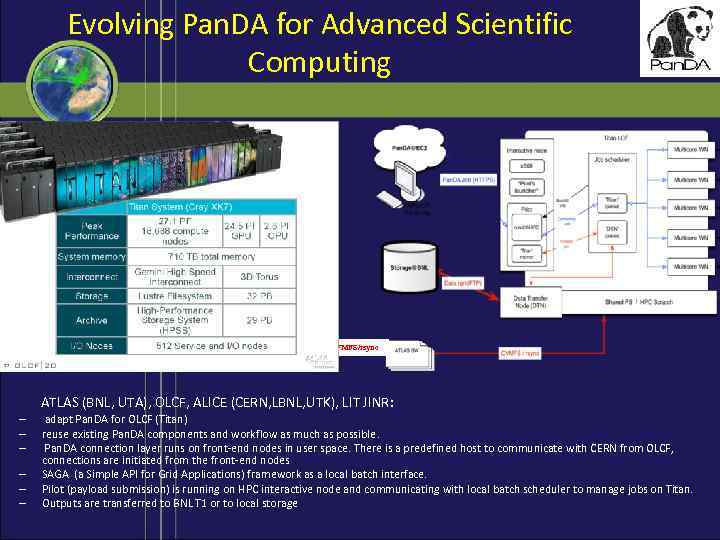 Evolving Pan. DA for Advanced Scientific Computing Grid Center Data (Grid. FTP) Data (Pan.