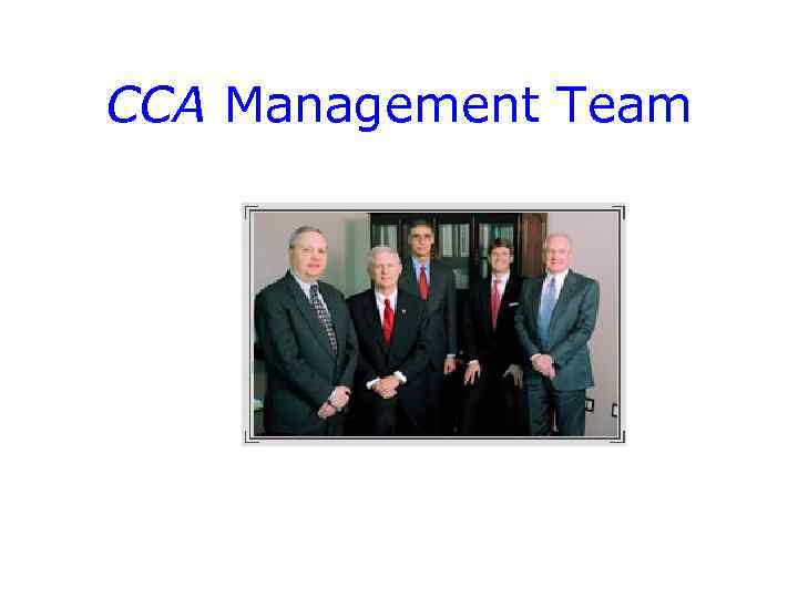 CCA Management Team 