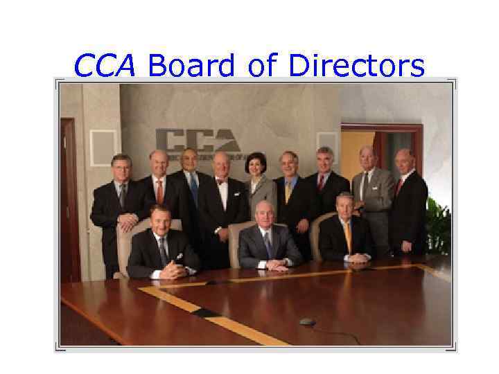 CCA Board of Directors 