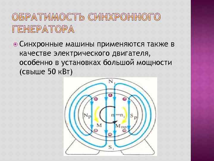 Виды возбуждения синхронных машин