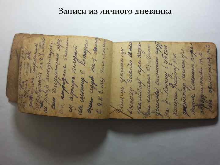 Записи из личного дневника 