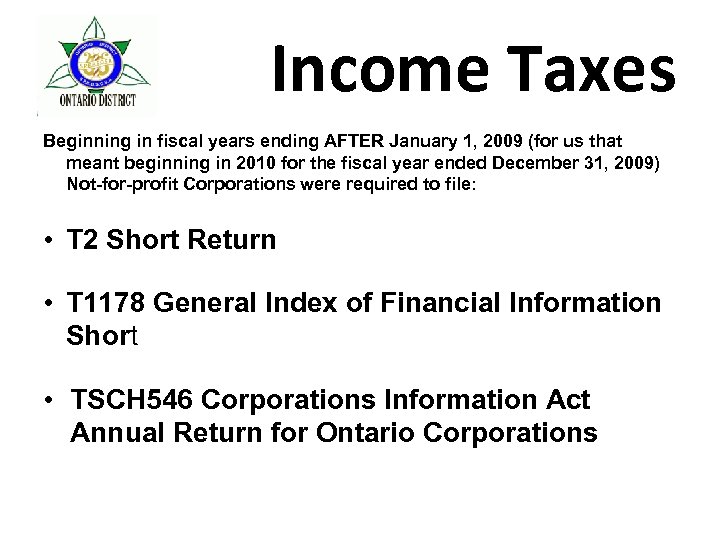 Income Taxes Beginning in fiscal years ending AFTER January 1, 2009 (for us that