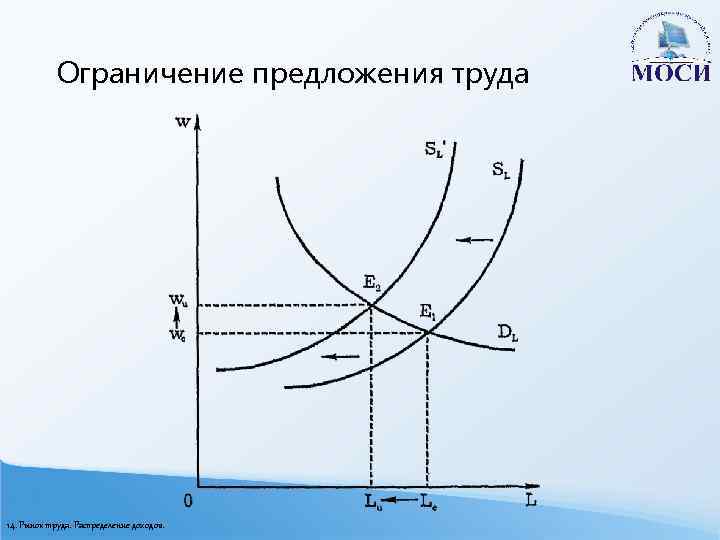 Ограничение предложения труда 14. Рынок труда. Распределение доходов. 
