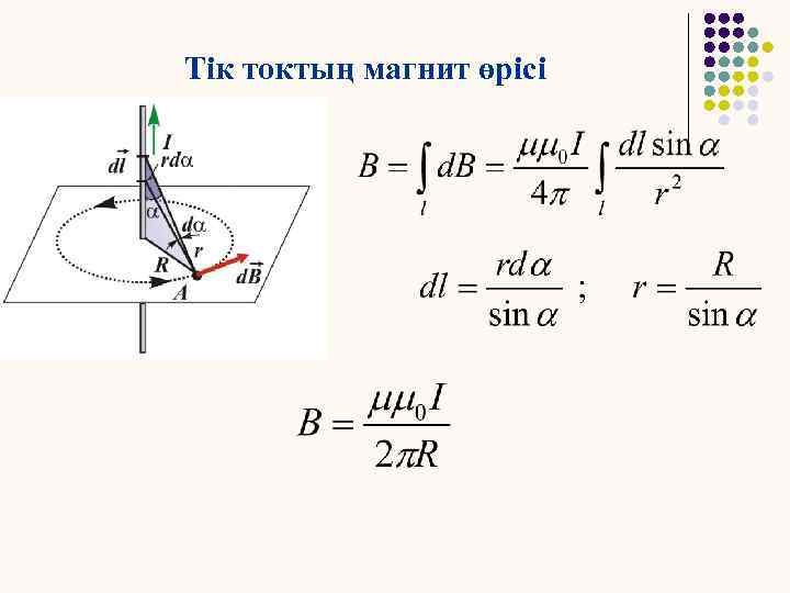 Тік токтың магнит өрісі 