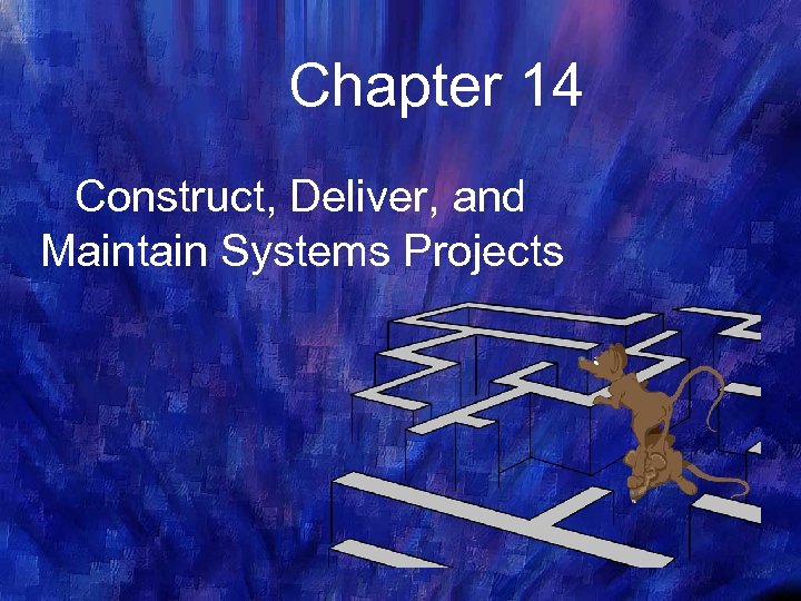 Chapter 14 Construct, Deliver, and Maintain Systems Projects 