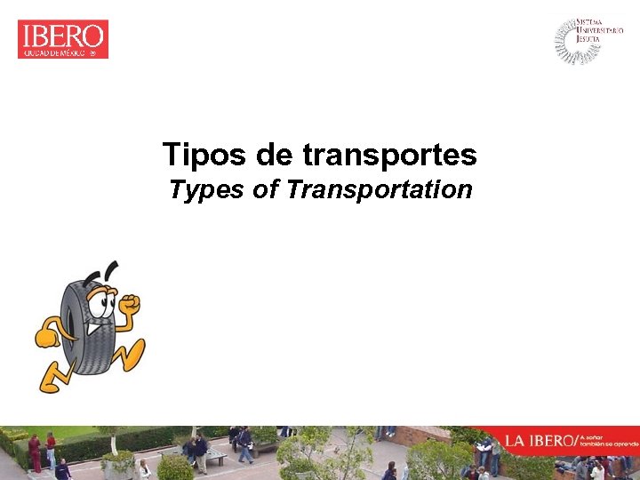 Tipos de transportes Types of Transportation 