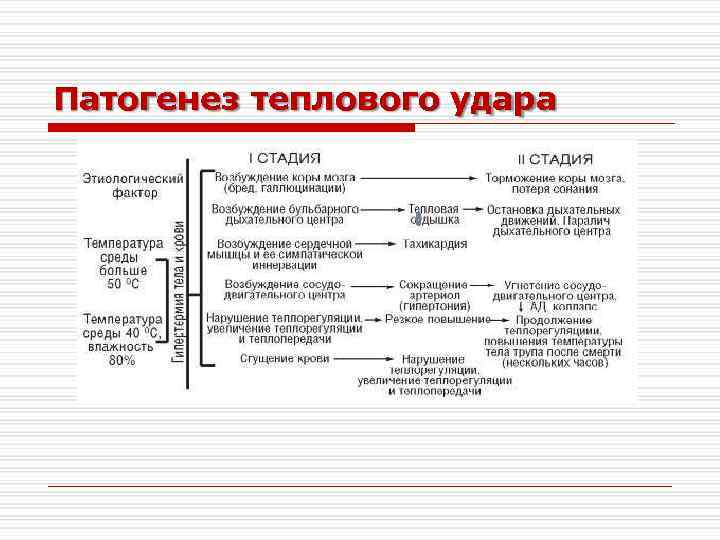 Патогенез теплового удара 