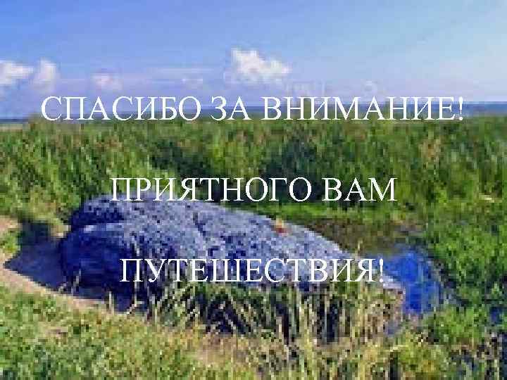 СПАСИБО ЗА ВНИМАНИЕ! ПРИЯТНОГО ВАМ ПУТЕШЕСТВИЯ! 