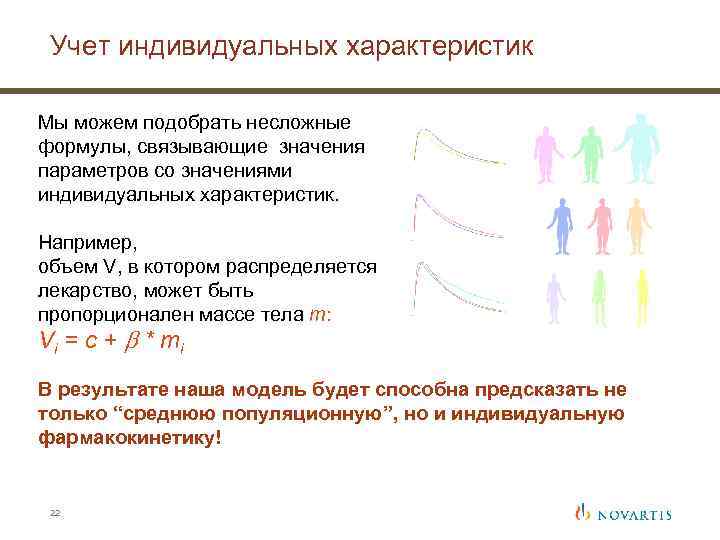 Учет индивидуальных характеристик Мы можем подобрать несложные формулы, связывающие значения параметров со значениями индивидуальных