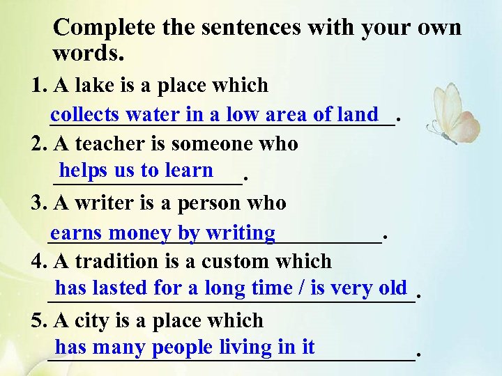 Write your own. Complete the sentences in your own Words. Complete the sentences with your own Words. Complete the sentences with your own Words перевод. Complete the sentences with your own ideas.