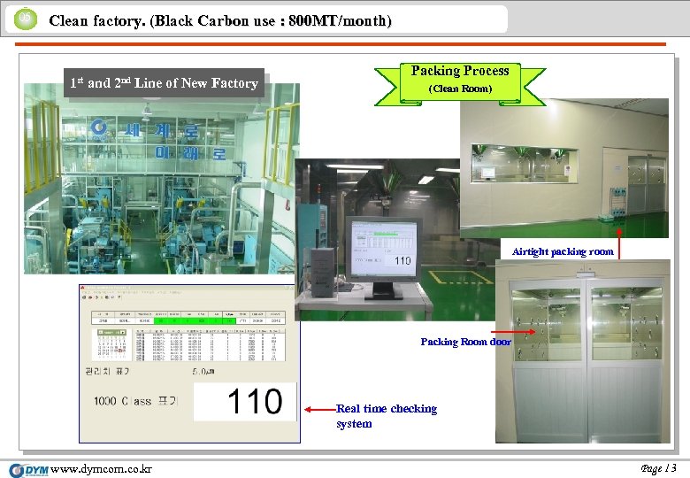 05 Clean factory. (Black Carbon use : 800 MT/month) Packing Process 1 st and