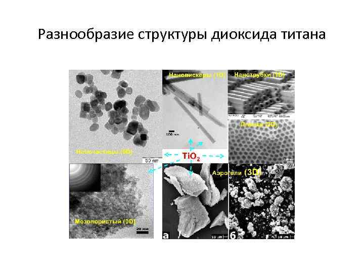 Разнообразие структуры диоксида титана 