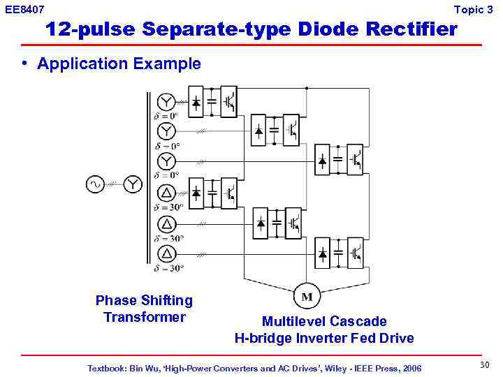 EE 8407 Topic 3 12 -pulse Separate-type Diode Rectifier • Application Example Phase Shifting