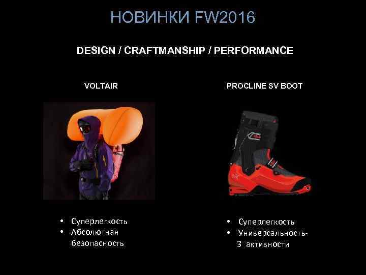 НОВИНКИ FW 2016 DESIGN / CRAFTMANSHIP / PERFORMANCE VOLTAIR PROCLINE SV BOOT • Суперлегкость