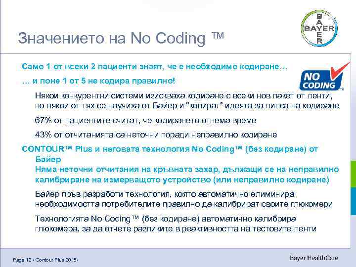 Значението на No Coding ™ Само 1 от всеки 2 пациенти знаят, че е