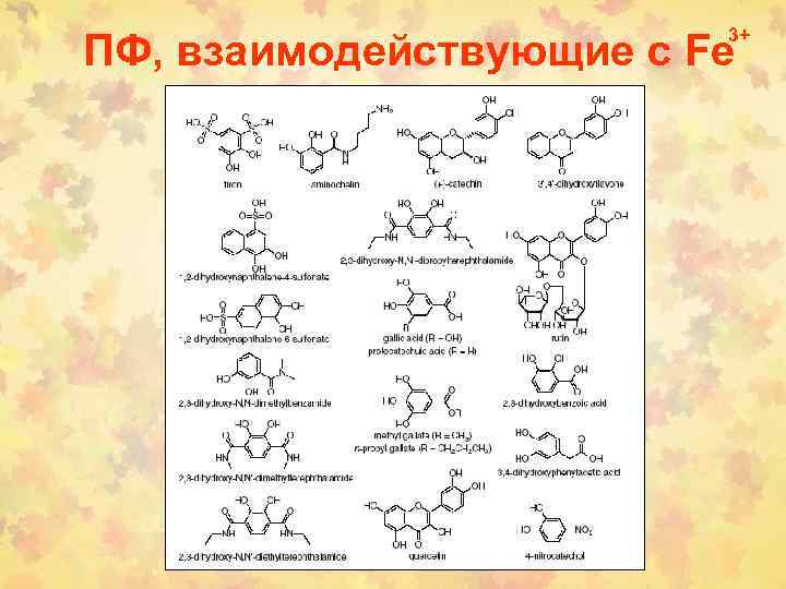 3+ ПФ, взаимодействующие с Fe 