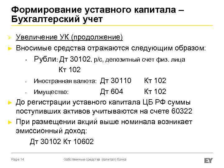 Формирование уставного капитала – Бухгалтерский учет Ø ► ► ► Увеличение УК (продолжение) Вносимые