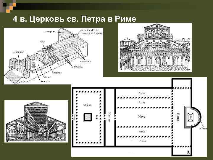 4 в. Церковь св. Петра в Риме 