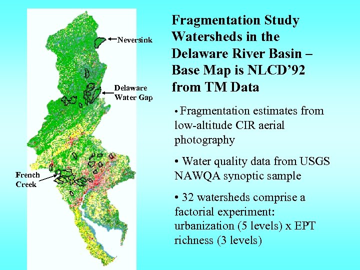 Neversink Delaware Water Gap Fragmentation Study Watersheds in the Delaware River Basin – Base