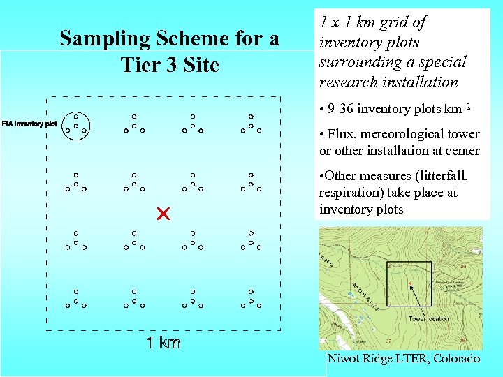 Sampling Scheme for a Tier 3 Site 1 x 1 km grid of inventory