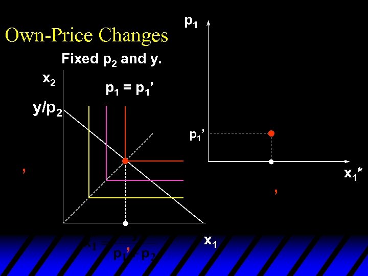 Own-Price Changes p 1 Fixed p 2 and y. x 2 y/p 2 p