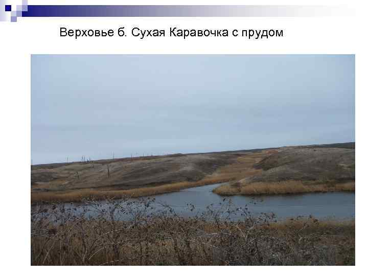 Верховье б. Сухая Каравочка с прудом 