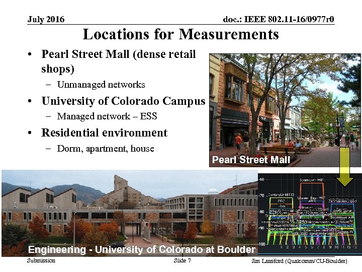 doc. : IEEE 802. 11 -16/0977 r 0 July 2016 Locations for Measurements •