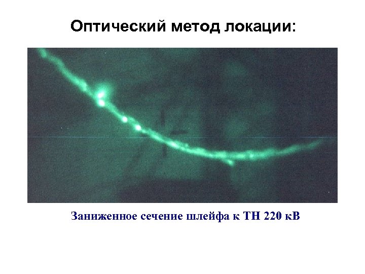 Оптический метод локации: Заниженное сечение шлейфа к ТН 220 к. В 