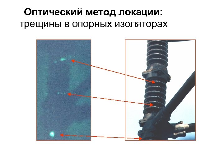 Оптический метод локации: трещины в опорных изоляторах 