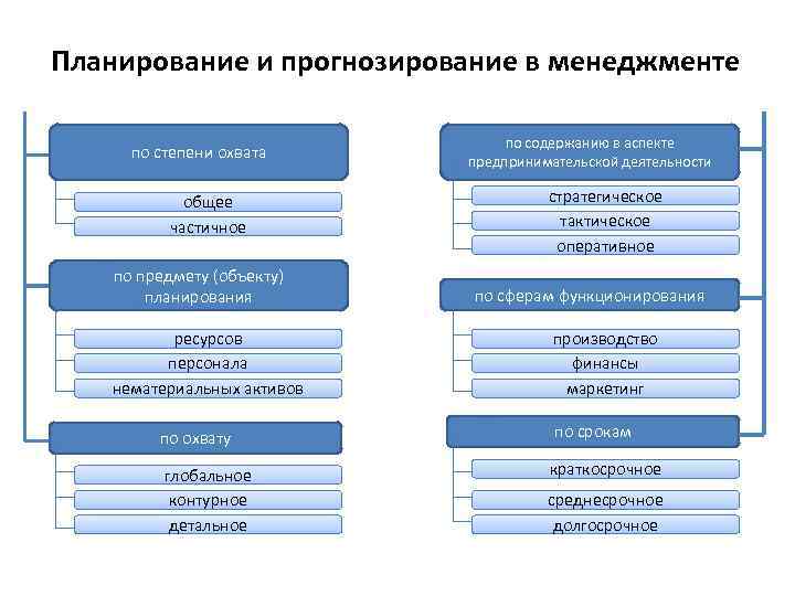 Предмет планирования