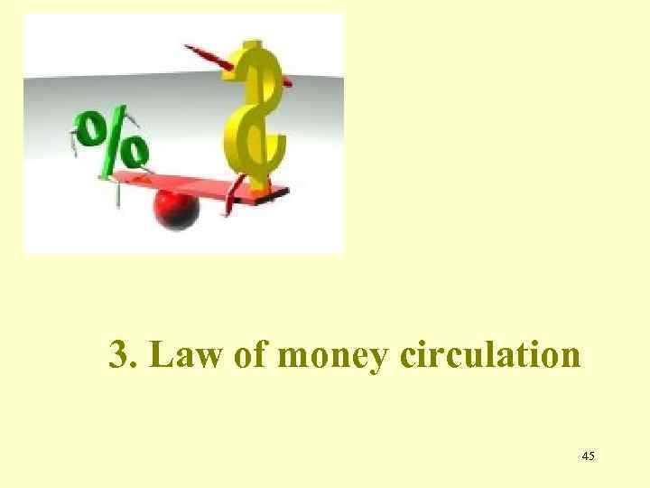 3. Law of money circulation 45 