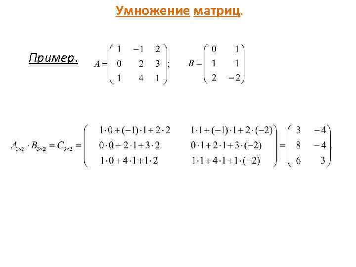 Умножение матриц схема