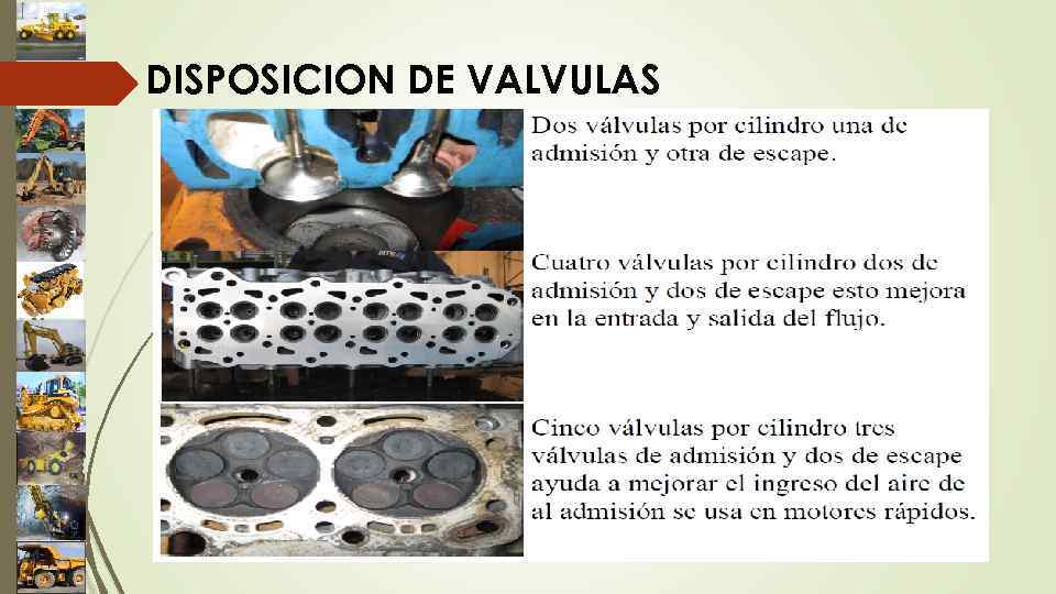 DISPOSICION DE VALVULAS 